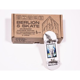 BERLION - Finger Skate for Professional Fingers Made of Wood Pro, Small Fingerboard, Sanding and Rollers, Finger Toys Against Stress