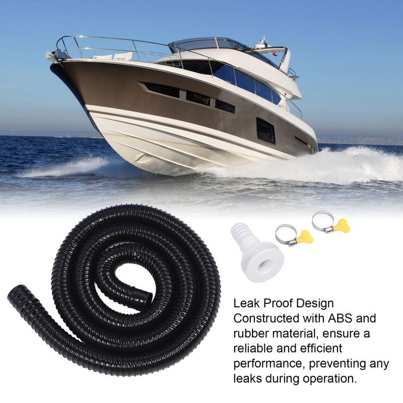 Bilge Pump Installation Kit Black 1‑1/8in Leak Proof Easy Installation