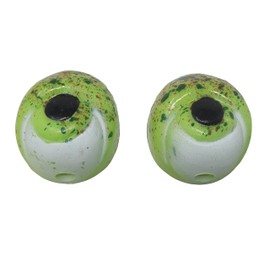 Frog Eyes Vintage Plastic Macrame Beads (Green)