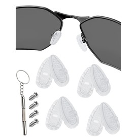 4 Pair Replacement Nose Pads for Oakley Tincup OX3184 OX5099 | Tincup Carbon OX5094 | Conductor OO4106 OO4107 Eyeglass（Clear