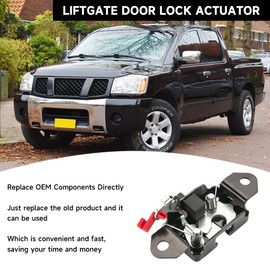Rear Tailgate Truck Lock Latch Actuator Tailgate Control Latch Lock Controller - Compatible for Nissan Titan 5.6L V8 - Flex, 5.6L V8 - Gas 2004-2012 - Replace Part 90500ZJ00A, 90501ZJ00A