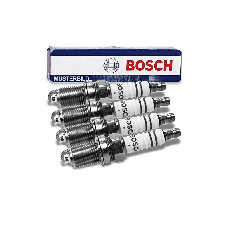 Bosch Super FGR8KQE0 Spark Plugs, Pack of 4