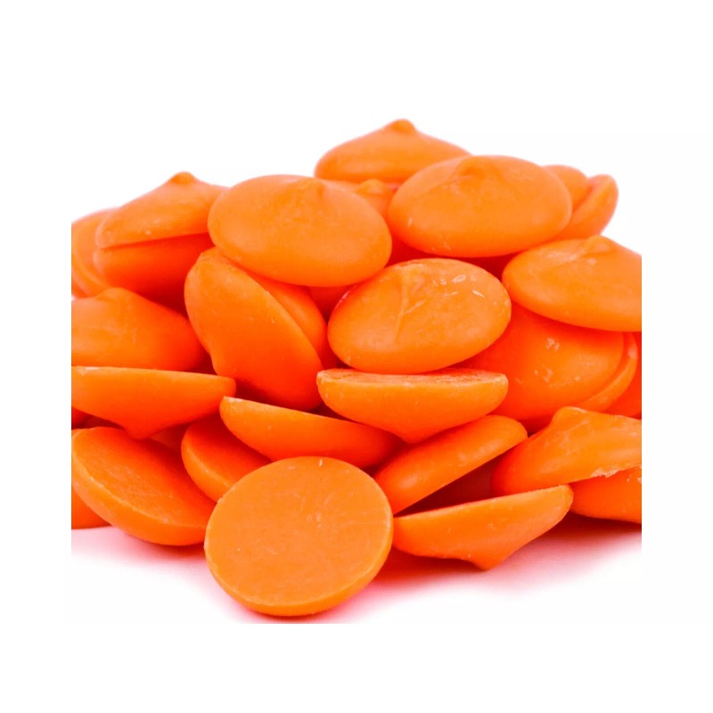 Merckens 2 Pounds Merckens Orange Melting Chocolate Coating Wafer Candy