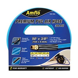Amflo 50' L x 3/8" Dia. Polyvinyl Air Hose 300 Psi Blue - Case Of: 1