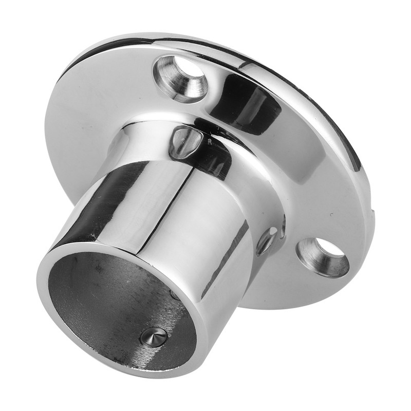 316 Stainless Steel Round Stanchion Base 90 Degree Marine Boat