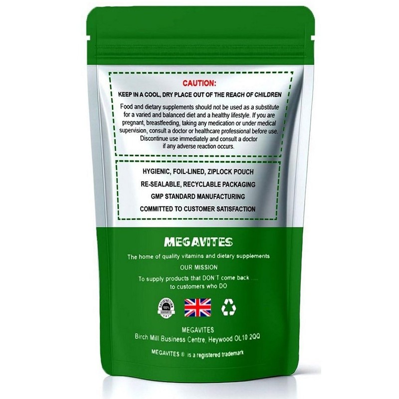 Mullein Leaf Capsules 7500mg x 60 - MEGAVITES - HIGH