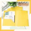 Henoyso 100 Pcs Plastic Folders with Clear Front Pockets Bulk