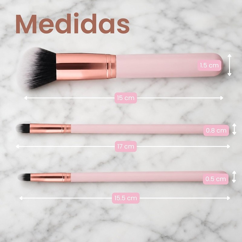 Triko Set de 16 Piezas Set de Brochas Maquillaje con