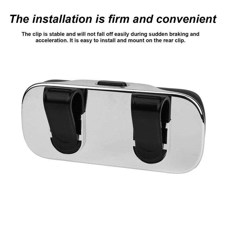 lasuroa Sunglasses Holder for Car Visor, Premium Black Glasses Case