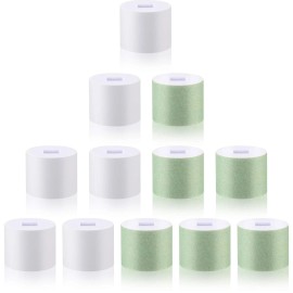 Maitys 12 Pieces Nail Buffer Refills Electric Manicure Pedicure Tool Green,white