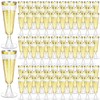 CONEHOY 220 Pcs Champagne Flutes Cups 5 Oz Gold Disposable
