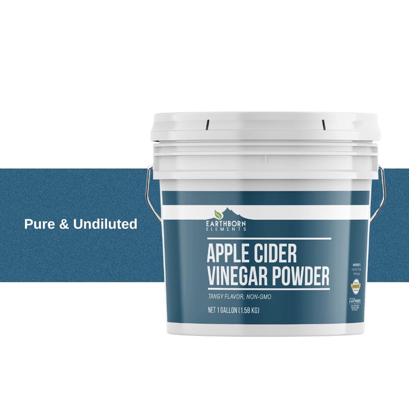 Earthborn Elements Apple Cider Vinegar Powder, 1 Gallon Bucket, Cooking