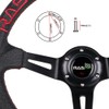 RASTP Universal Racing Steering Wheel,Deep Dish Steering Wheel Leather Embroidery