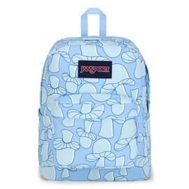 JanSport SuperBreak Plus Backpack with Padded 15-inch Laptop Sleeve and Integrated Bottle Pocket - Spacious and Durable Daypack for Work and Travel - Mushroom Melancholy Blue