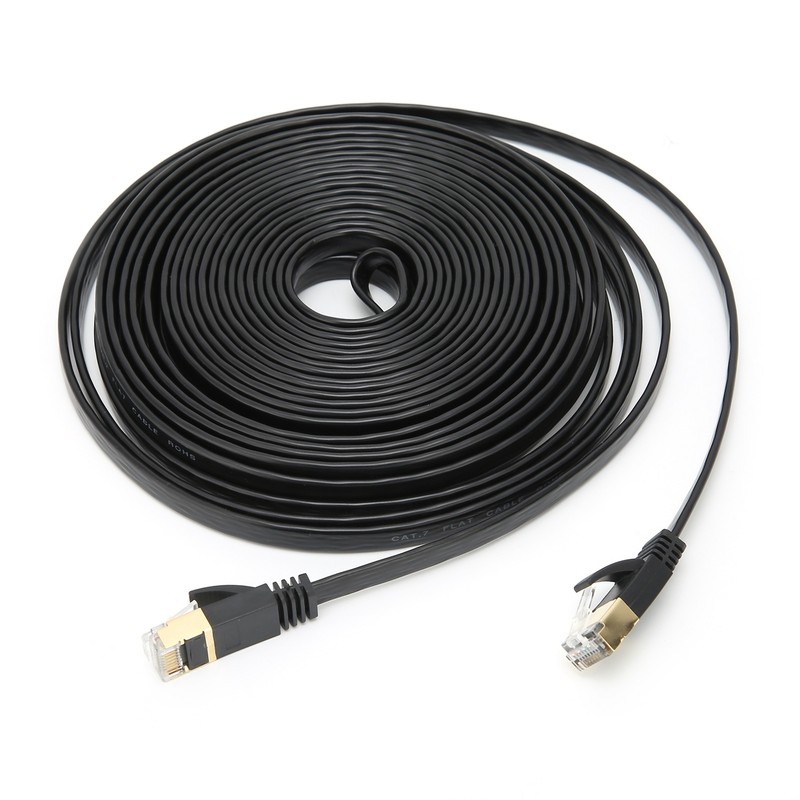 Network Cable 10 Gigabit Double Shielded CAT7 8‑Core Twisted Pair