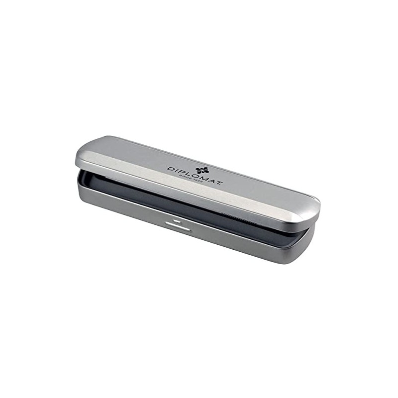 Diplomat Traveller Fine Steel Nib Fountain Pen - Stainless Steel