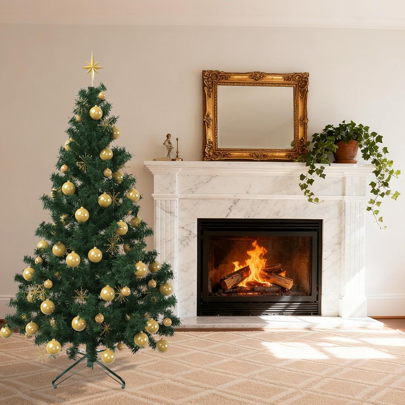 Christmas Tree Stand for Artificial Trees, Folding Metal Tree Base