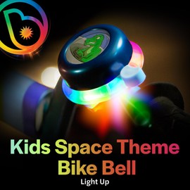 Bike Bell for Kids Boys Bell Brightz Light Up LED Bicycle Bell Kids Bike Accessories for Boys Scooter Bell Ideas for 7 8 9 10 11 12 Year Olds Bike Decorations for Riding at Night