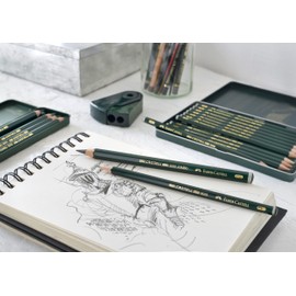 Faber-Castell 119065 – Pencil Castell 9000, Set of 12, Art Set, Contains 8B – 2H pencils, Basic assortment 8b - 2h
