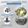 Ceecysaa Upgraded 3 in1 Kitchen Sink Drain Strainer & Stopper