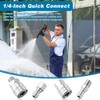 Axrivonte 2 Sets NPT 1/4 Inch Pressure Washer Coupler Quick
