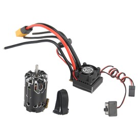 380 Sensored Brushless Motor 13.5T with TS80A Sensored Brushless ESC Combo Black for 1/12 1/14 RC Car