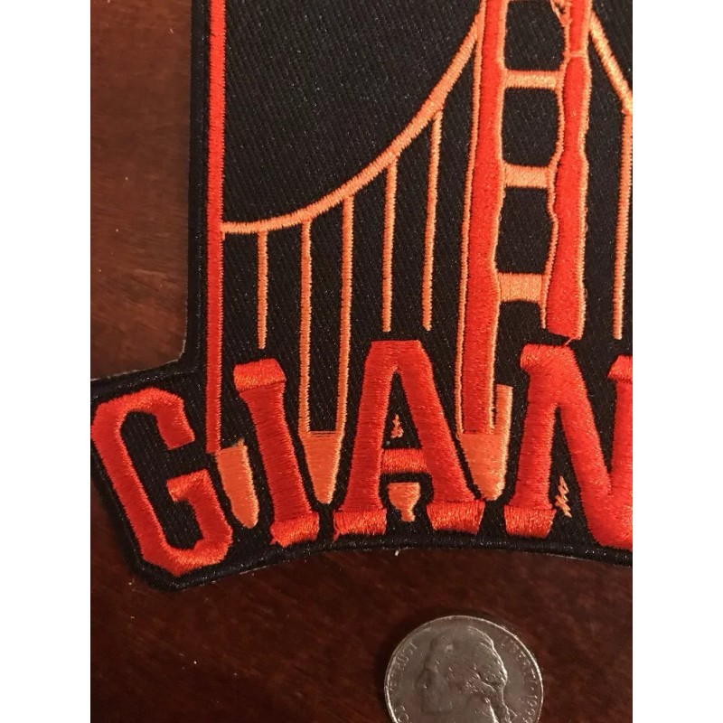SF San Francisco Giants Vintage Embroidered Iron On Patch 4.5"