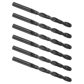 Kozelo 6PCS Twist Drill Bit - [5/16"] High-Speed Steel Round Shank Jobber Bit Set Black for Metal Wood Plastic Steel Use, 80mm / 3.15" Blade Length