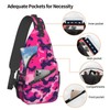 Mqtzyiwx Camouflage Red Sling Backpack Hiking Backpack Crossbody Bag Sports
