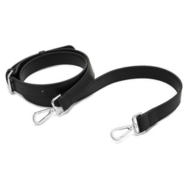 Women's Leather Shoulder Strap, Shoulder Strap for Purse, Handbags, Adjustable Replacement Crossbody Bag Strap, Shoulder Strap, Silver-black 2.5 cm