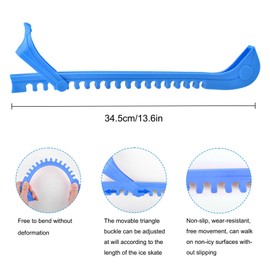Ice Skate Guards, 1 Pair Ice Skate Blade Covers Skate Blade Protector, Ice Hockey Equipment with Adjustable Buckle for Ice Skating, Figure Skates, Hockey