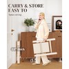 GameGem 2 Step Ladder, Folding Step Stool with Wider Pedal,