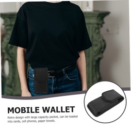 TEHAUX Multi Functional Phone Waist Bag with Capacity Pocket Retro Oxford Cloth Pouch for Cards and Cellphones Up to Hanging Holder for Hiking Jogging Travel Camping and Outdoor