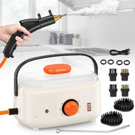 HCCTWOOW Handheld Steam Cleaner 2500W 1500ml High Pressure Steamer for Cleaning (Cream-1500ML Water Tank)