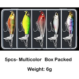 5PCS-Top Floating Swimming Water Bass Fishing Lures, Box Packed Fishing Lures with Propellers-Catfish Bait Trout Lures Gifts for Men - SIZE: A-7.8cm/6g
