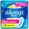Always Maxi Feminine Pads Without Wings for Women, Size 1,