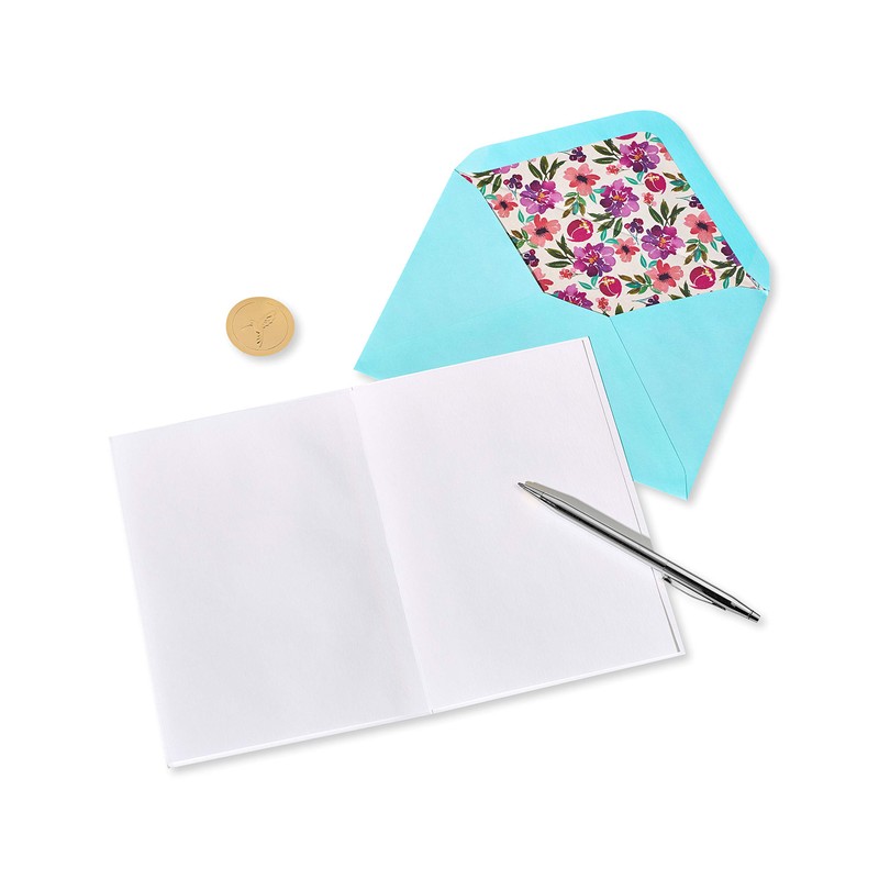 Papyrus Blank Thank You Card (Painterly Wreath)