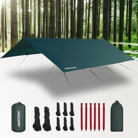 JAICOM Waterproof Camping Tarp - 10X10ft Hammock Rain Fly, Ultralight & Portable & UV Protection Backpacking Tarp, Multifunctional for Outdoor Adventure, Hiking, Tent, Hammock