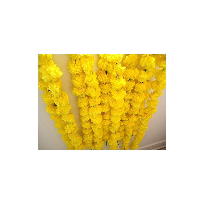 Estationeryhouse 5 feet long Marigold Garlands artificial flower, wedding, mehndi,