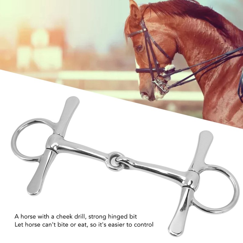 Full Cheek Horse Snaffle Stainless Steel Horse Mouth Bit Garden
