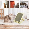 Umtiti Adjustable Wooden Cat Scratcher Pad, Cardboard Cat Scratching Ramp