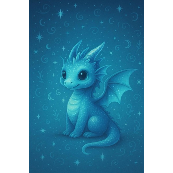 Blue Dragon Notebook (Doodle, Planner, Organizer, Cute, Fun, Whimsical): Minimalist
