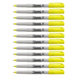 SHARPIE Permanent Markers, Ultra Fine Point (Supersonic Yellow)