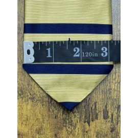 Brooks Brothers Blue Striped Notre Dame Tie 100% Silk Men's Necktie 58"