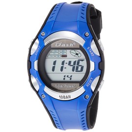 Arias ADWW16032SOL14 Solar Digital Dash Wristwatch, Waterproof, Multi-functional, Urethane Strap, Blue, blue, Watch Solar,Digital,Sport