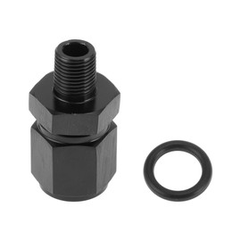 A ABSOPRO Male Flare Reducer Hose Fitting Adapter AN6-1/8NPT Fuel Line Connector Aluminum Black