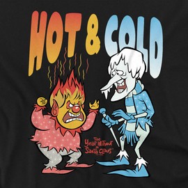 The Year Without Santa Claus Hot and Cold Unisex Adult Canvas Brand T Shirt, Black, Small