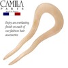 Camila-Paris CP3096 French Twist Stick Clip Pins, beige, ondulado horquilla