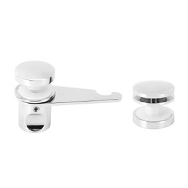 Vipxyc Glass Door Latch, Shower Room Bolt Ground Lock with 4Pcs Washers for Glass Doors Bathroom Doors Sliding Doors