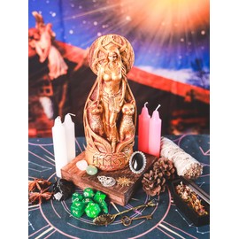 Nosadi Freya Resin Statue, Freya Altar Set,7.87 Inch Freya Goddess Statue of Magic Witchcraft Kit, Witch kit, Altar Tools